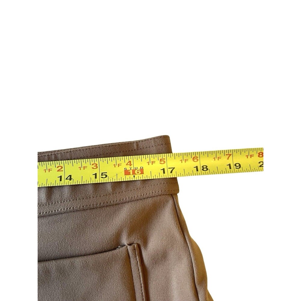 Halara Wide Leg Pants XL Tall Brown High Rise Stretch Pull On Office Casual - Picture 3 of 6